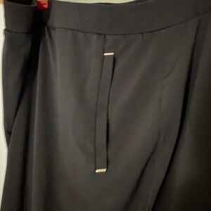 Chic Black Pants with Gold Detail